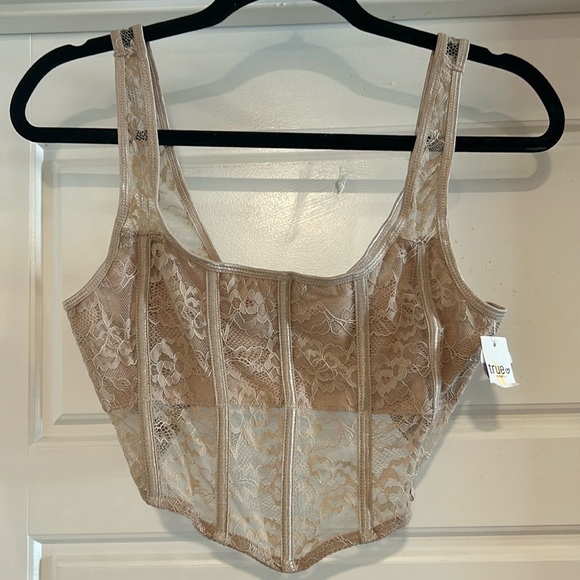 Other - Women’s tan corset,bra  size large but runs small
